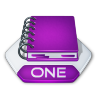 MS OneNote ONE Icon 96x96 png